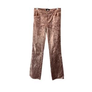Paige Warm Suede Brown Casual Sloane Low Rise Bootcut Velvet Pants Size 28